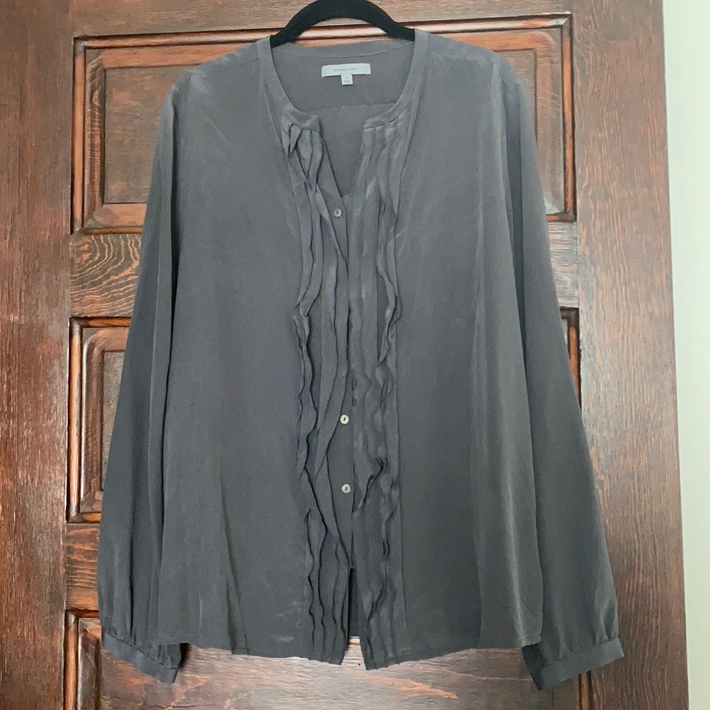 Classique Entier Gray Silk Blouse